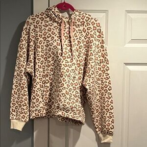 UGG Animal Print Hoodie - Cream and pink